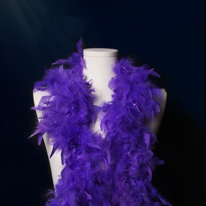 Decoraciones de Boa de plumas naturales 60g Boa de plumas de pavo teñidas para fiesta Festival carnaval eventos decoración del hogar accesorios de ropa - Product Image 2