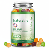 Bonbons gélifiés au chanvre en marque privée, végétaliens, naturels, apaisants, relaxants, pour le sommeil, complément alimentaire, gélifiés doux pour la santé, ODM/OEM