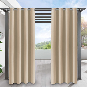 Tirai Luar Ruangan Anti Air untuk Patio Gazebo Pergola Balkon - Tirai Blackout Berinsulasi Termal Anti Sinar Matahari dengan Grommet - Product Image 5