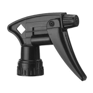 RTCO-pulverizador de gatillo para limpieza de agua, botella de plástico, alta calidad, negro, minigatillo rociador, 24/410, 28/410