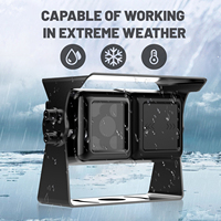 Caméra radar VD 2,4 GHz à double objectif 1080P pour camions miniers/véhicules lourds - IP69 anti-poussière, antichoc avec vision nocturne et alertes