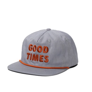 Gorro de Béisbol de 5 Paneles con Visera Plana, Bordado Personalizado con Logotipo, Cierre a Presión, de Algodón - Product Image 3