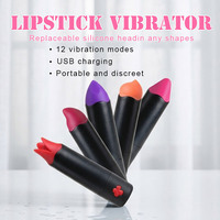 Leistungsstarker Silikon-Bullet-Vibrator in Lippenstift-Form, Wiederaufladbarer Persönlicher Massager, Erwachsenen-Sexspielzeug für Frauen zur Klitorisstimulation