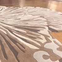 Tapis moderne en laine 100% de haute qualité, couleur unie, à poils longs, noué à la main, taille personnalisée, pour hall d'hôtel et chambre à coucher, salon