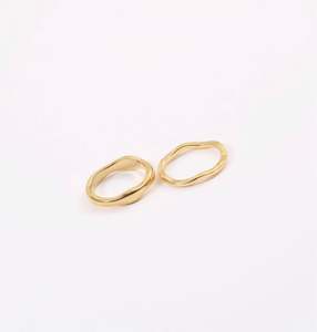 Anillos de Eternidad Minimalistas Apilables de Acero Inoxidable Chapado en Oro de 18K PVD, Resistentes al Deslustre, Impermeables, para Mujer - Product Image 4