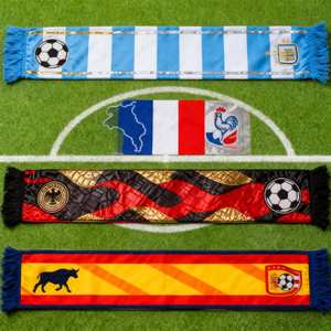 Sciarpa Personalizzata per Tifosi di <span class=keywords><strong>Calcio</strong></span>, Stampa Fronte-Retro con Logo, in Poliestere, per Eventi Stadio e Promozione Squadra - Product Image 3