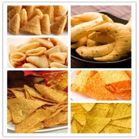 Nouvelle ligne de production entièrement automatique à double extrudeuse pour la fabrication de chips de maïs Bugle et de nachos, à vendre