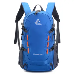 420d Polyester Sport Kletter rucksack für Wanderungen Reise rucksäcke kleine 40l Rucksäcke Wander rucksack 45l Logo