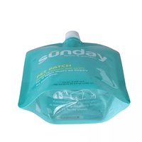 Pochette en plastique biodégradable avec bec verseur, jetable, refermable, vide, de forme personnalisée, mini 50 ml, 100 ml, 250 ml