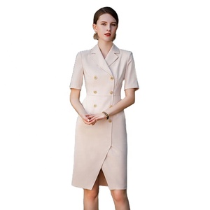 <span class=keywords><strong>Abiti</strong></span> Estivi Formali da <span class=keywords><strong>Donna</strong></span> Sexy Color Champagne al Ginocchio con Cintura per Ospiti di <span class=keywords><strong>Matrimonio</strong></span> 2023 Ultimo Design - Product Image 1