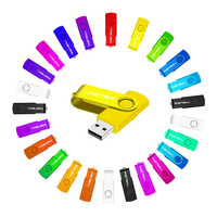 Clés USB 2.0 promotionnelles classiques 16 Go-128 Go en métal, neuves, garantie 3 ans, pivotantes