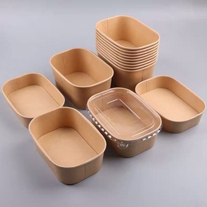 Brown Paper Salad Dessert <b>Bowl</b> Food Container Paper <b>Bowls</b> Rice Paper Water <b>Bowl</b> - Product Image 5