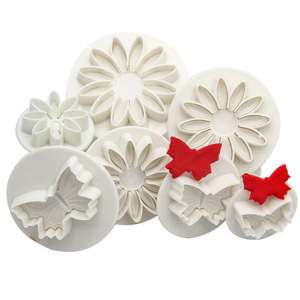 Ensemble de emporte-gâteaux en plastique, 6 pièces, coupeur de fleurs, pâtisserie, Fondant, biscuits - Product Image 2