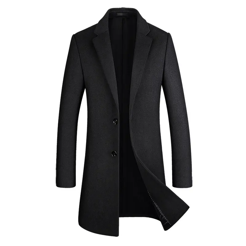 Hot sales Customized Printed Long Casual Woolen Coat Men's Coats