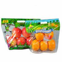 Sacs en plastique transparents personnalisés RDY pour fruits et légumes frais de la ferme, avec fermeture éclair adhésive anti-buée, pour emballage alimentaire
