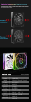 Ventilateur de refroidissement pour boîtier d'ordinateur Gamer-X CD, extérieur, 12 cm, silencieux, roulement fluide, ARGB, 4 broches PWM, 64,8 CFM, 50 000 heures, pour jeux