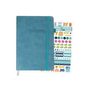 Carnet de <span class=keywords><strong>budget</strong></span> et de planification financière mensuelle A5 personnalisé en cuir rigide, planificateur d'entreprise, coffret cadeau pour documents - Product Image 1