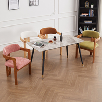 Chaise de salle à manger en chêne massif accoudoir dossier nouveau Style simple chinois meubles de maison silencieux pour hôtel tabouret simple siège de négociation
