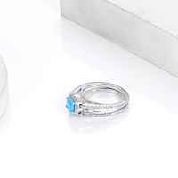 Prix d'usine – Nouveauté 2026 : Bagues en argent sterling 925 plaqué rhodium de haute qualité avec opale, pour femme, usage quotidien