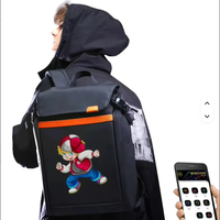 Mochila con Altavoz LED, Control por Aplicación Móvil, Pantalla LED Dinámica a Todo Color, Mochila 3D Inteligente con LED, Promoción