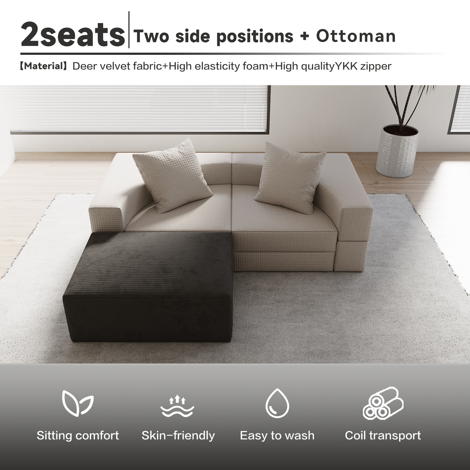 Deux positions de bord + Ottoman