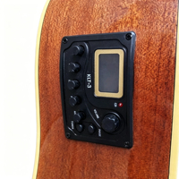 Égaliseur préampli professionnel pour guitare acoustique ABS avec micro piézo double EQ KLT-3 et accordeur LCD pour guitare