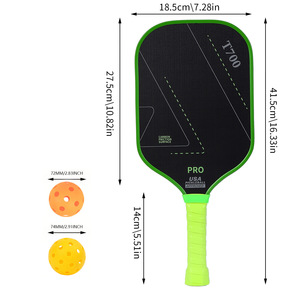 Racchetta da Pickleball Professionale con Logo Personalizzato, Nucleo a Nido d'Ape in Fibra di Carbonio, per Allenamento e Competizione - Product Image 2