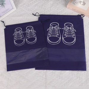 Sacs <span class=keywords><strong>de</strong></span> rangement et housses <span class=keywords><strong>de</strong></span> protection pour chaussures en tissu non tissé épaissi avec cordon <span class=keywords><strong>de</strong></span> serrage, anti-poussière et transparents, pour le voyage - Product Image 2