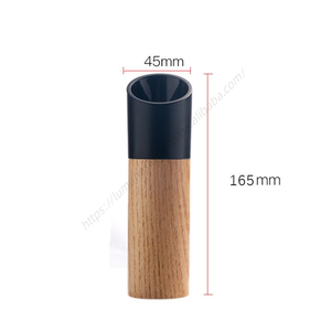 Venta al por mayor KLH074 Molinillos manuales de madera maciza para sal marina y pimienta, botellas de condimentos - Product Image 5