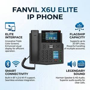 Téléphone IP haut de gamme X6U avec écran triple couleur, 20 lignes SIP, 60 touches DSS, intégration de la fonction conférence <span class=keywords><strong>VoIP</strong></span> SIP 4.2 à 6 voies - Product Image 2
