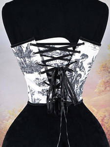 Conjunto de dos piezas de verano para mujer, a la moda, con estampado de ganchillo, sexy, para fiesta, por encima de la rodilla, con lazo, estampado por descarga - Product Image 4