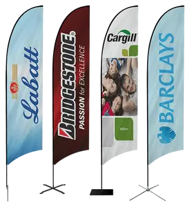 Custom Promotional Beach Flag Feather Banner Flag Kit With Ground Spike Teardrop Flags For Sale