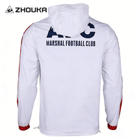 Design personnalisé Rétro Club Football Uniformes Équipe Football Survêtement Sublimé Fermeture Éclair Football Coupe-Vent Vestes Avec Capuche