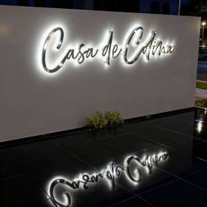 Açık veya kapalı 3d özel Metal paslanmaz çelik dijital arka aydınlatmalı kanal mektup ışıklı Led aydınlatmalı logo işareti - Product Image 1