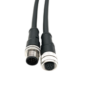 IP67 étanche M8/M12 6 broches mâle femelle prise avec 22AWG fil 1m 3m 5m câble pour équipement d'automatisation