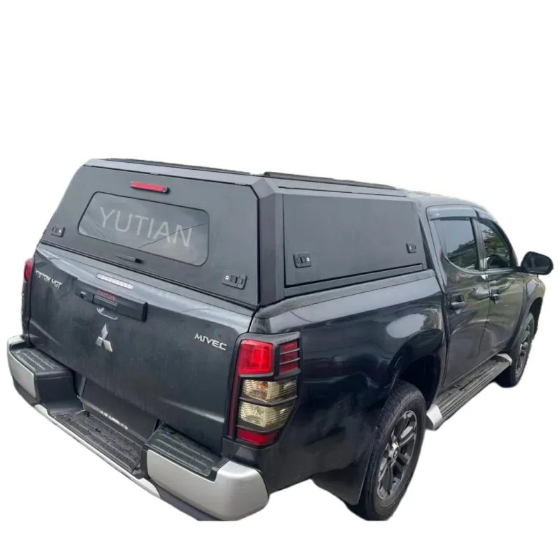 Auvent de camion pour MITSUBISHI TRITON L200 DOUBLE CAB NOIR TITAN HYBRIDE CANOPY Camion topper étanche Anti-vol Hardtop auvent