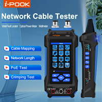 Probador de Cables de Red Multifunción de Buena Calidad con Rango de 600m y 2% de Precisión I-POOK PK8509 para Ingenieros de Redes