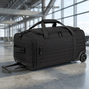 Tactical <b>Wheeled</b> Deployment <b>Bag</b>-Heavy Duty Nylon Rolling Gear <b>Bag</b> Water Resistant & Durable for <b>Travel</b> & Outdoor Use - Product Image 2