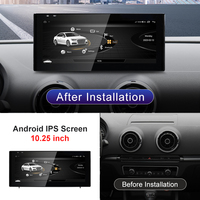 HFMidia MTK8581 10.25" 8 cœurs Android 14 Apple Carplay pour lecteurs vidéo de voiture AUDI A3 2013-2018, navigation GPS multimédia