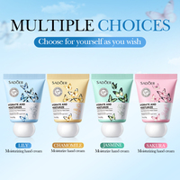 SADOER Crème Mains Hydratante et Régénérante Florale au Vaseline et Glycérine 30g*4 – Absorption Facile pour une Peau Nourrie en Automne et Hiver