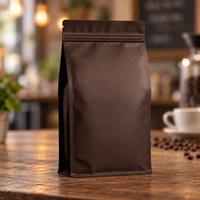 Pochette refermable mate marron durable OEM/ODM ECO Factory pour l'emballage du café