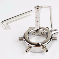Anneau de pénis en acier inoxydable avec plug urétral, dispositif de chasteté masculine, pendentifs de bondage, dilatateur de cathéter urétral, jouet sexuel BDSM