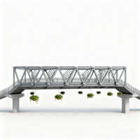 Pont à treillis en acier à grande portée, conception modulaire préfabriquée, capacité de charge lourde pour routes municipales