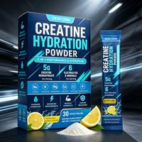 Poudre d'hydratation à la créatine pour adultes sous marque privée, formule personnalisée, mélange de boisson électrolytique en sachet stick, faible teneur en sucre, sans gluten, pour le sport