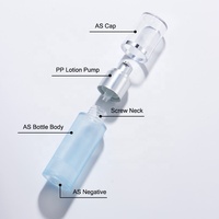Bouteilles d'emballage cosmétiques bleues givrées rechargeables de 20ml 30ml 50ml 80ml 100ml Bouteille à pompe sans air pour liquide de crème de visage de lotion