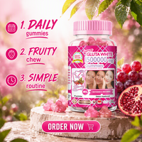 Herborigen Gluta White 1500mg Gummies pour adultes Éclaircissant la peau Réduit les rides Améliore le teint Soutient le collagène Soutient l'immunité Végétalien