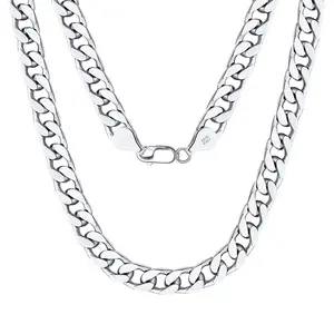 Mens Womens Cuban Link Chain 6mm in 925 Sterling Silver Italian Diamond Cut Necklace Solid Heavy Miami Cuban Curb Chain Necklace