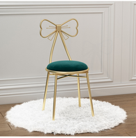 Chaise de bar à ongles papillon cadre en or chaise de salon de manucure pour dame chaise à ongles