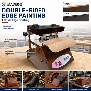 <span class=keywords><strong>Machine</strong></span> <span class=keywords><strong>à</strong></span> encranger le <span class=keywords><strong>cuir</strong></span> horizontale double face BANMO avec régulation de vitesse progressive, équipement de revêtement <span class=keywords><strong>à</strong></span> rouleaux synchronisé - Product Image 1