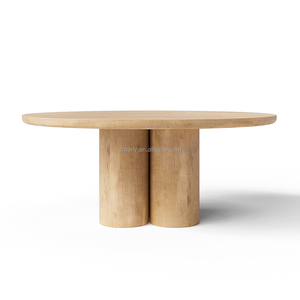 Hot Bán Đồ Nội Thất Sang Trọng Bàn Ăn Bàn Tròn Đặt Gỗ Sồi Rắn Bằng Gỗ Bàn Ăn Đặt 4 Ghế Cho 6 8 Chỗ Ngồi - Product Image 3